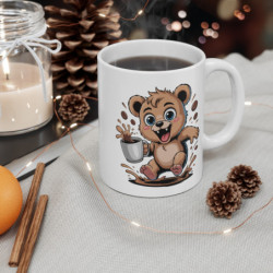 Tasse Ourson Mignon – Mug Café Rigolo pour Enfant ou Adulte – Cadeau Animal Original