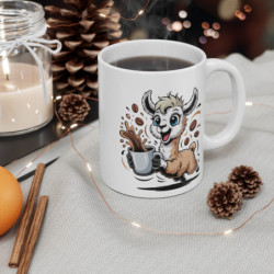 Mug Lama Mignon – Tasse Café Animal Rigolo – Cadeau Original pour Amoureux des Lamas