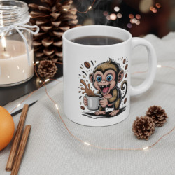 Mug Singe Mignon – Tasse Café Amusante – Cadeau Original Animaux Jungle