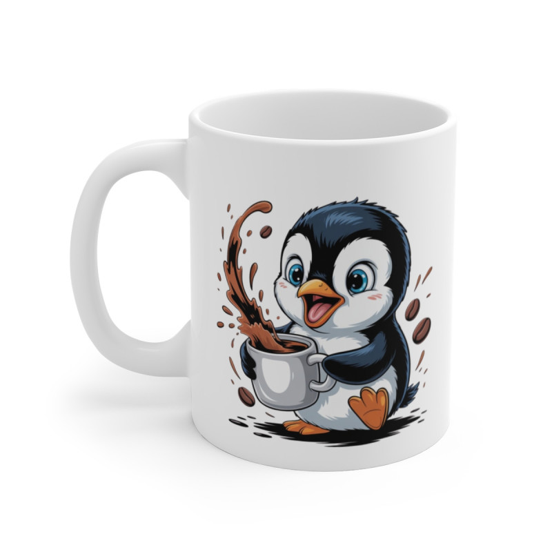 Mug Pingouin Café – Tasse Hivernale Mignonne pour Amateurs d’Animaux Polaires – Cadeau Original et Rigolo