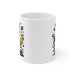 Mug Canard Mignon Tasse Café Énergique avec Dessin de Caneton Cadeau Original pour Amoureux des Animaux