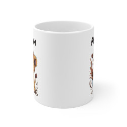 Mug Lionceau Personnalisé Tasse Café Jungle Énergique avec Prénom Cadeau Original pour Enfants et Amoureux des Félins