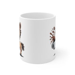 Mug Cheval Mignon Tasse Café avec Illustration de Poulain Joyeux Cadeau Original pour Amoureux des Animaux