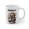 Mug Paresseux Personnalisé Tasse Café Rigolote avec Prénom Cadeau Original pour Les Fans d’Animaux Mignons