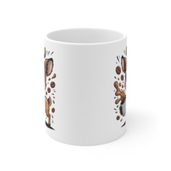 Mug Cerf Mignon Tasse Café Énergique avec Petit Faon Cadeau Original pour Amoureux de la Nature