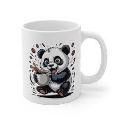 Mug Panda Mignon Tasse Café Énergique et Drôle Cadeau Original pour Fans d’Ours et d’Animaux