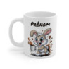 Mug Lapin Personnalisé Tasse Café Mignonne avec Prénom Cadeau Idéal pour Pâques ou Amateurs de Petits Animaux