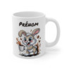 Mug Lapin Personnalisé Tasse Café Mignonne avec Prénom Cadeau Idéal pour Pâques ou Amateurs de Petits Animaux