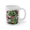 Mug Crocodile MignonTasse Café Rigolote avec Croco Surexcité Cadeau Original pour Amateurs de Reptiles
