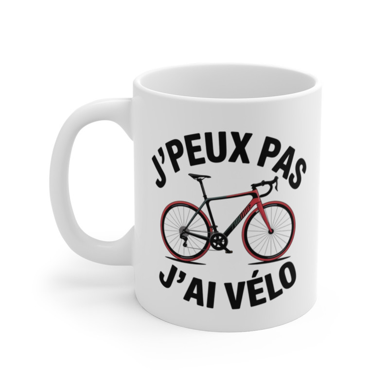 Mug Cyclisme Humour  Tasse J’peux pas j’ai vélo  Cadeau Original pour Passionné de Vélo Route