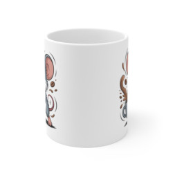 Mug Souris Mignonne Tasse Café Énergique avec Rongeur Cadeau Original et Amusant