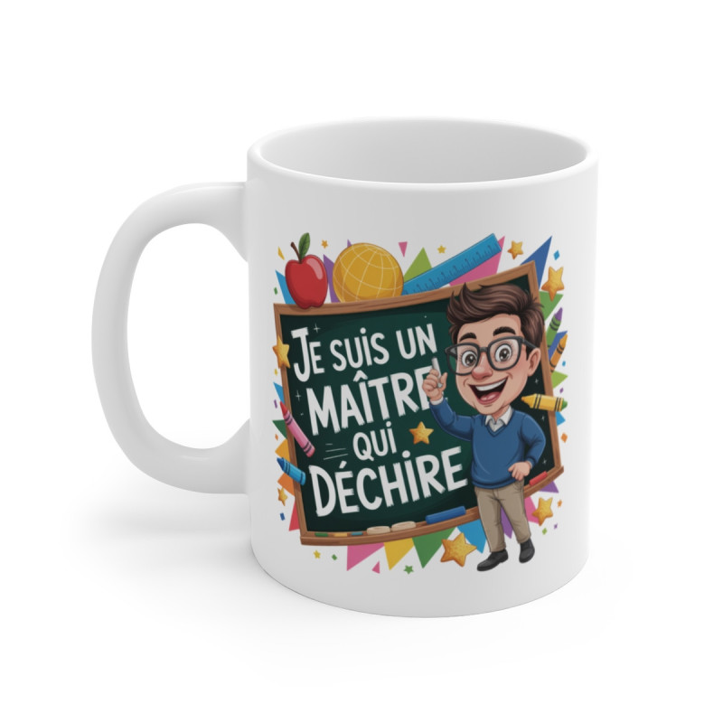 Mug Maître qui Déchire Tasse Humour Professeur Homme Cadeau Original de Fin d’Année Scolaire