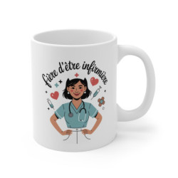 Mug Infirmière Femme Tasse Héros du Quotidien Fière d’être Infirmière Cadeau Original Métiers de la Santé
