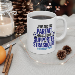 Mug Supporter Strasbourg RCSA Pas Parfait Mais Fan Cadeau Drôle Foot tasse