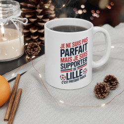 Mug Tasse Supporter LOSC Lille Pas Parfait Mais Fan  Cadeau Humour Foot Ligue 1