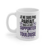 Tasse Toulouse Football Club Pas Parfait Mais Fan du TFC  Mug Supporter Violet Humour