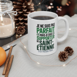 Tasse AS Saint-Étienne Pas Parfait Mais Supporter Mug Vert Humour Football