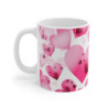 Tasse Cœurs Roses Mug Romantique Amour Saint-Valentin Cadeau Fête des Amoureux Kawaii