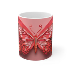 Tasse Papillon Fleur Rose...