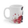 Tasse Panda Cœur Rouge Mug Aquarelle Panda Mignon Fleurs Roses Cadeau Amour Femme, Maman, Saint-Valentin