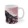 Tasse Chevaux Amoureux Mug Cheval Noir et Blanc sous Fleurs Roses Cadeau Fan Équitation, Nature et Romance