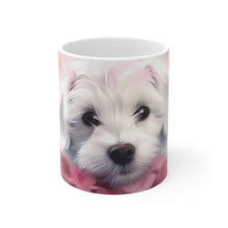 Tasse Chiot Blanc Mug Trop...