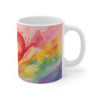 Tasse Cœur Aquarelle Mug Arc-en-Ciel Émotion Amour Cadeau Artistique Coloré