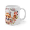 Tasse Renards Aquarelle Mug Animaux Amoureux & Fleurs Cadeau Couple Romantique Nature