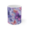 Tasse Papillons et Fleurs Mug Pastel Violet Rose Idée Cadeau Féminin Zen Nature Poétique