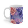 Tasse Papillons et Fleurs Mug Pastel Violet Rose Idée Cadeau Féminin Zen Nature Poétique