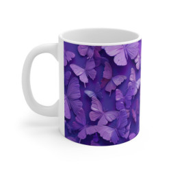Tasse Papillons Violets Mug “Butterfly Dreams Idée Cadeau Élégant Féminin Poétique Fantaisie