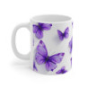 Tasse Papillons Violets  Mug Élégance Aérienne Cadeau Femme Chic Design Printemps Nature
