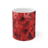 Tasse Papillons Rouges  Mug Élégant Beauté Passion Cadeau Femme Amour Nature Design Rouge Intense