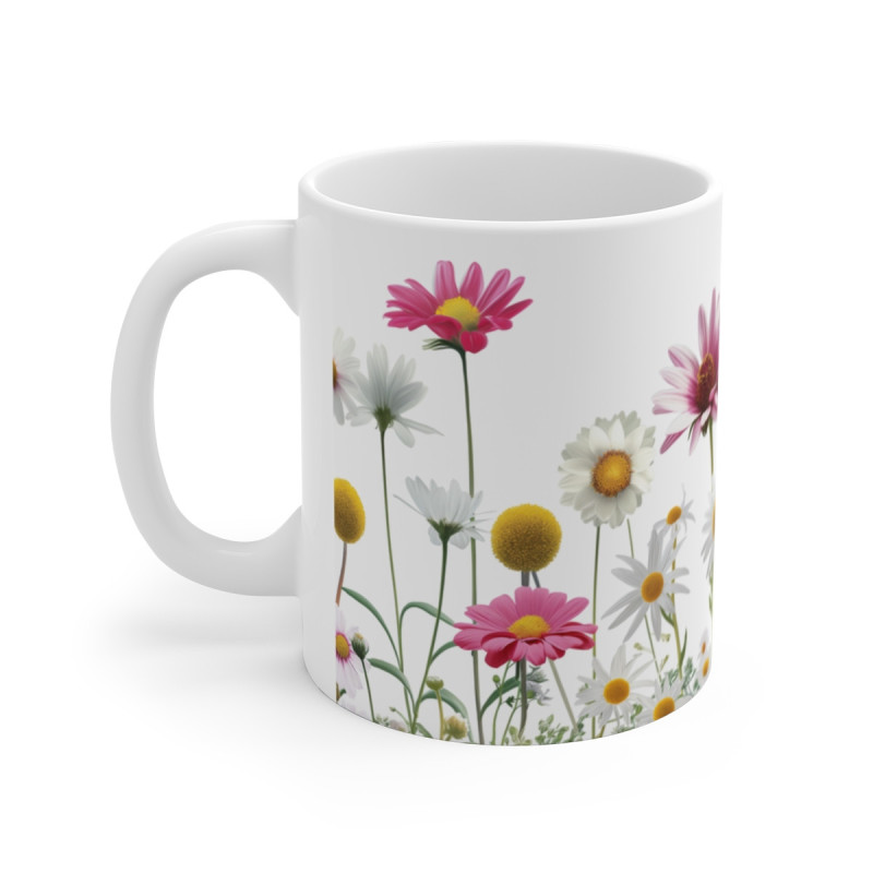 Tasse Champ de Marguerites Design Floral Naturel et Champêtre Mug Marguerites et Fleurs des Champs
