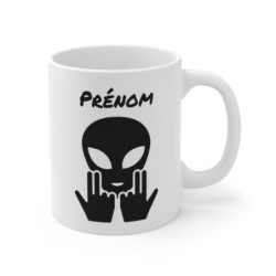 Mug Alien Personnalisé avec Prénom Tasse Humour OVNI Signe Jul  Cadeau Drôle et Original