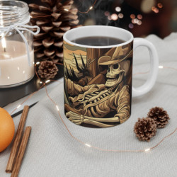 Tasse Squelette Cowboy  Mug Dark Humour Western  Céramique 325ml Chill Éternel & Ironie du Far West