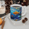Tasse Aquarium Poissons Océan Bleu, Fond Marin, Design Zen & Coloré – Cadeau Nature & Relax