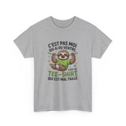 T-shirt Humour Paresseux C’est pas moi, c’est le tee-shirt–Coupe Unisexe Blanc ou Gris  Drôle & Décontracté