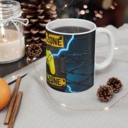Tasse Gamer Zone  Mug Céramique 325ml Design Électrique avec Manette Jaune Cadeau Geek, Gaming & Streamer