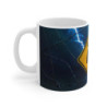 Tasse Gamer Zone  Mug Céramique 325ml  Manette Noire & Éclairs  Cadeau Geek Gaming Hardcore & Déco Setup