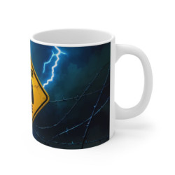 Tasse Gamer Zone  Mug Céramique 325ml  Manette Noire & Éclairs  Cadeau Geek Gaming Hardcore & Déco Setup