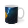 Tasse Gamer Zone  Mug Céramique 325ml  Manette Noire & Éclairs  Cadeau Geek Gaming Hardcore & Déco Setup