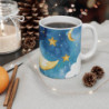 Tasse Lune Étoiles Aquarelle Mug Céramique 325ml Design Céleste Bleu Nuit  Idée Cadeau Rêveur & Apaisant
