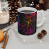 Tasse Fleur Néon Colorée  Design Floral Moderne et Lumineux Cadeau Femme Chic et Tendance