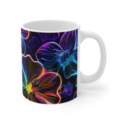 Tasse Design Fleurs Néon...