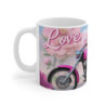 Tasse Motarde Rose « Love to Ride » – Mug Moto Féminin avec Fleurs – Cadeau Biker Girl