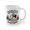 Mug Humour Travail Canard de Bureau Pas Besoin d’être Fou, On Vous Formera Cadeau Collègue, Bureau, Employé, DRH