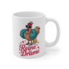 Mug Tasse Poule Drôle – Reine du Drame Humour Femme, Poulette Chic, Cadeau Original, Reine Glamour