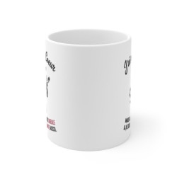 Mug Femme Attitude  J’ai un Bon Cœur, Une Grande Gueule & Je Suis un Peu Méchante Vache Stylée Humoristique