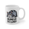 Mug Tasse Chat Humeur du Lundi  Humour Fatigué pour Fan de Chats  Cadeau Début de Semaine Drôle & Mignon
